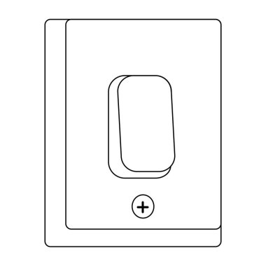 Beyaz arkaplanda tahta dış hat vektörünü değiştir