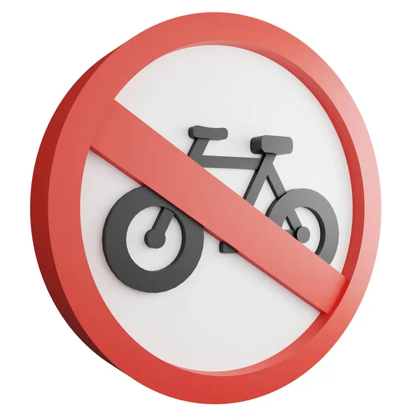 Renderizar Bicicletas Signo Icono Aislado Sobre Fondo Blanco Rojo Signo —  Fotos de Stock