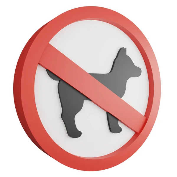Kein Haustier Oder Kein Hundezeichen Symbol Auf Weißem Hintergrund Macht — Stockfoto