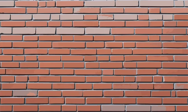 Brown Brick Wall Seamless Vector Illustration Closeup Old Brick Wall — Stock Vector