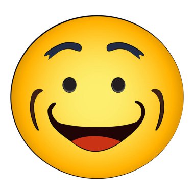 Emoji, beyaz arkaplan, yaratıcı sanat emojisi ikonu Clipart element üzerindeki karikatür tasarımını şaşkına çevirdi