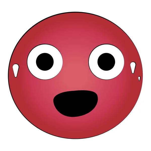 Emoji Assustado Desenho Animado Isolado Fundo Branco Arte Criativa Emoji —  Vetores de Stock