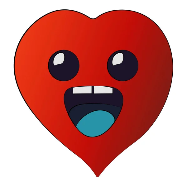 Emoji Amor Design Desenho Animado Isolado Fundo Branco Arte Criativa —  Vetores de Stock