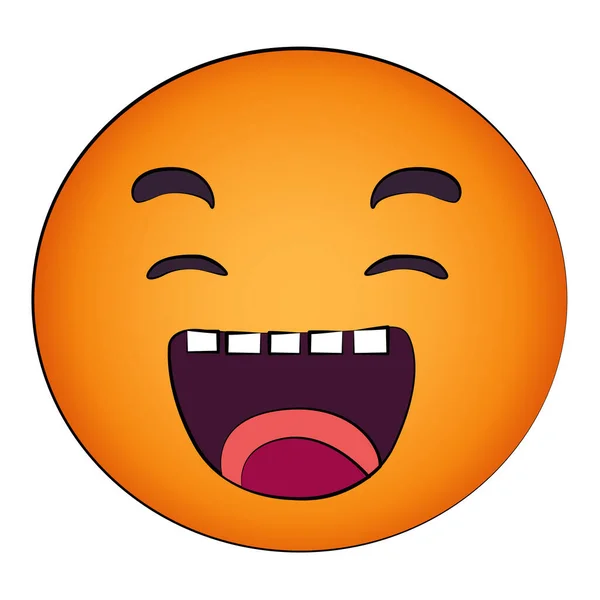 Emoji Посмішка Ізольований Дизайн Мультфільму Білому Тлі Творче Мистецтво Emoji — стоковий вектор