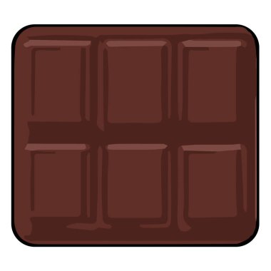 Beyaz zemin üzerinde çikolatalı klip vektör düz tasarımı, tatlı izole kesme yolu elementi