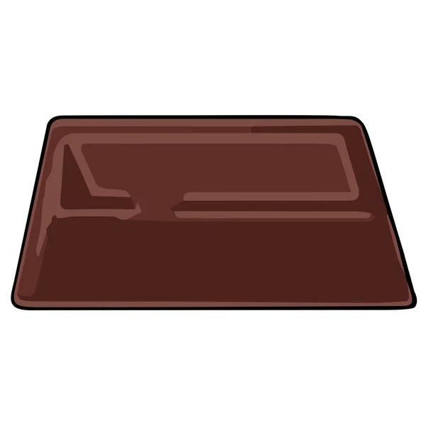 Chocolade Clipart Vector Plat Ontwerp Witte Achtergrond Dessert Geïsoleerde Clipping — Stockvector