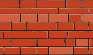 Kahverengi tuğla duvar vektör illüstrasyon arka planı. tuğla duvar kaplama dokusu vektörü