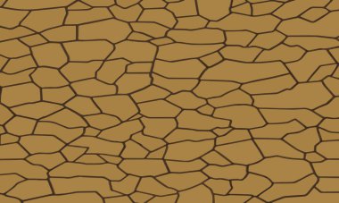 Kuru toprak kahverengi yüzey çatlak zemin dokusu arka plan. kuru toprak yüzeyi zemin dokusu vektörünü çatlattı