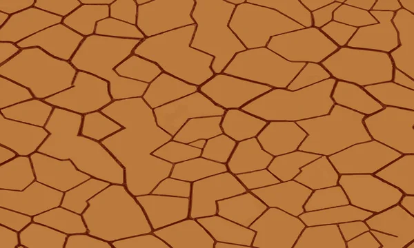 Sol Sec Surface Brune Texture Sol Fissurée Fond Surface Sèche — Image vectorielle
