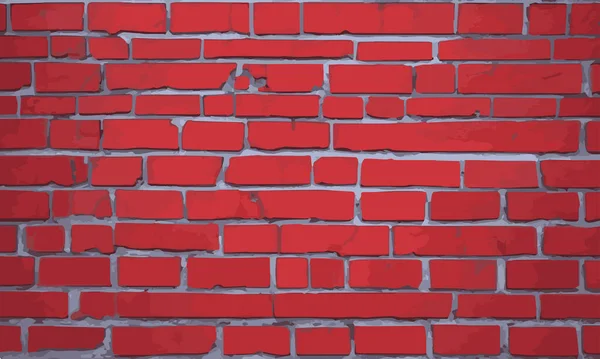 Mur Brique Texture Surface Rouge Fond Illustration Vectorielle Modèle Mur — Image vectorielle