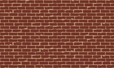 Tuğla duvar kahverengi yüzey tam kare vektör arkaplan. kahverengi arkaplanda kahverengi tuğla deseni