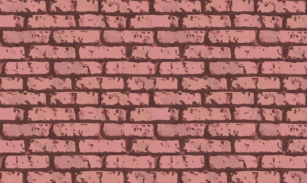 Кирпичная Стена Коричневый Цвет Поверхности Фона Старая Винтажная Кирпичная Настенная — стоковый вектор