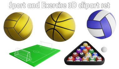 Spor ve egzersiz klibi ögesi, 3D render spor konsepti beyaz arkaplan simgesi üzerinde izole edilmiş numara 11