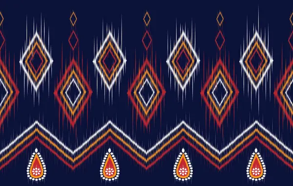 stock vector Ikat motifs ethnic fabric seamless pattern colorful. traditional ikat ethnic pattern style. Designed for saree, sarong, batik ,carpet ,clothing ,ikat pattern ,fabric ,embroidery ,textile art ,weaving