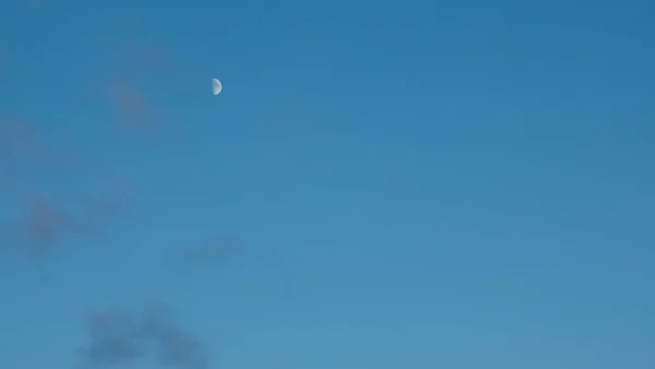 Moon Blue Sky Sunset — Stock Photo, Image