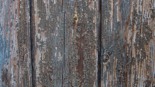 Texture Wood Painted Cracked Passage Time — Stock Photo, Image