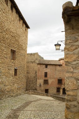 Albarracin 'in ortaçağ köyü manzarası