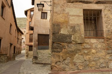 Albarracin 'in ortaçağ köyü manzarası