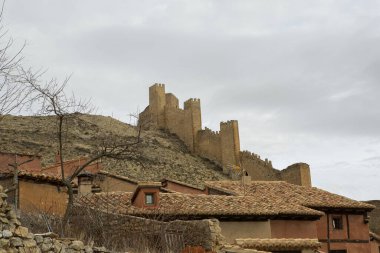 Albarracin 'in ortaçağ köyü manzarası