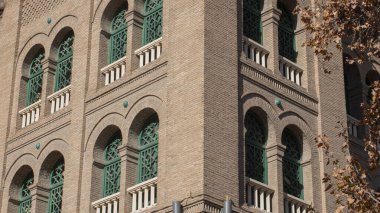 Granada 'daki arenanın dairesel binasının görüntüsü (İspanya))