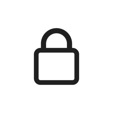 Basit taslak kilit ikonu arkaplanı. Vektör illüstrasyonu