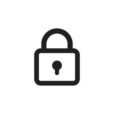 Basit taslak kilit ikonu arkaplanı. Vektör illüstrasyonu