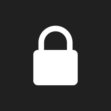 Arka planda basit bir whie lock simgesi var. Vektör illüstrasyonu