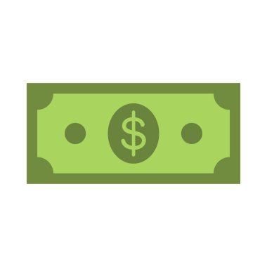 Dolar parası nakit fatura illüstrasyon vektörü. Vektör illüstrasyonu