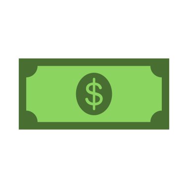 Dolar parası nakit fatura illüstrasyon vektörü. Vektör illüstrasyonu