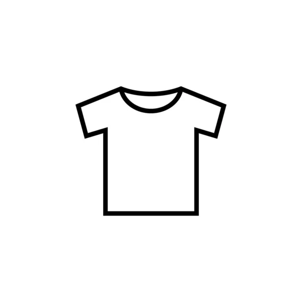 Ícone Camisa Esboço Plano Fundo Branco Ilustração Vetorial — Vetor de Stock