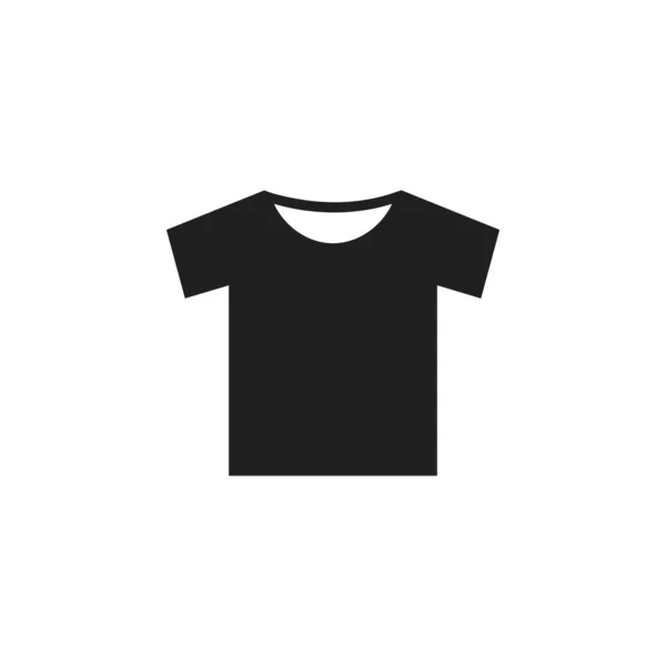 Flat Black Shirt Icoon Witte Achtergrond Vectorillustratie — Stockvector