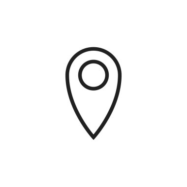 Düz çizgi işaret simgesi. Vektör illüstrasyonu