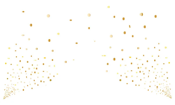 Gratulationshintergrund Mit Goldkonfetti Auf Beiden Seiten Vektorillustration — Stockvektor