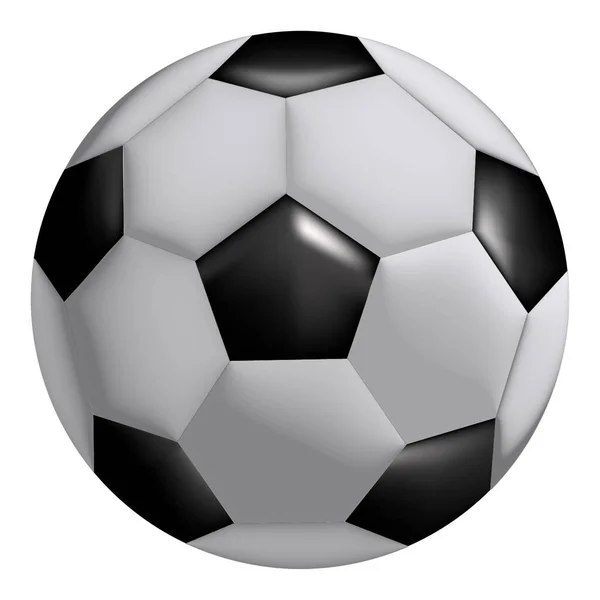 Futbol topu ikonu, yarışma için futbol sporu. Profesyonel oyuncu objesi. Beyaz arkaplanda izole edilmiş vektör gerçekçi illüstrasyon. Vektör illüstrasyonu