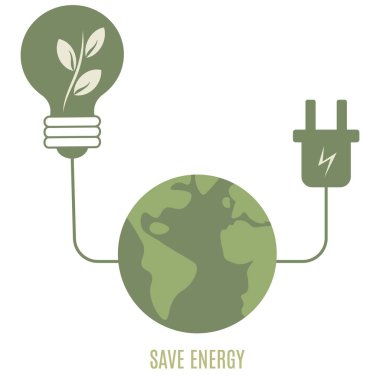  ecology concept energy problems on planet earth. Vector illustration