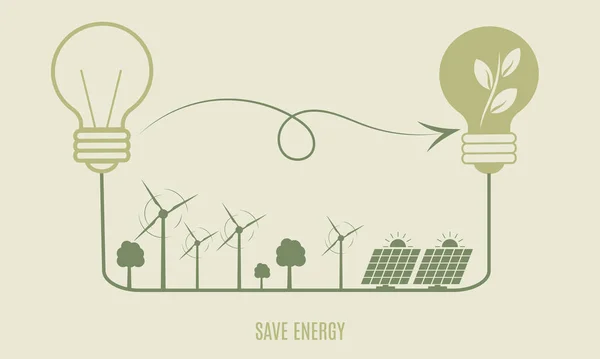 Esg Ecology Concept Alternative Energy Sustainable Eco System Renewable Sources 免版税图库插图