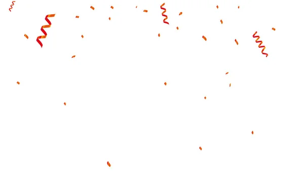 Parti için kırmızı konfeti ve yılan, hediye, dekorasyon, doğum günü, konfeti ikonu. Vektör çizimi. 