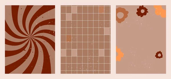 Groovy 70s backgrounds .1 Hand-Drawn Vector Illustration. Seventies Style, Groovy Background, Wallpaper. Flat Design, Hippie Aesthetic. Vector illustration