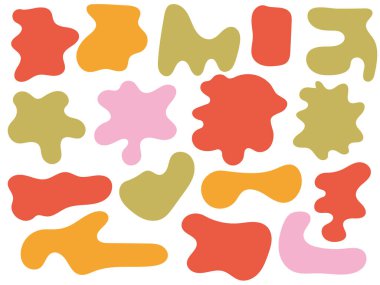 Sosyal medya için el çizimi psikedelik çok renkli retro ders kutusu. Eğri çerçevenin modaya uygun grafik şablonu. Harika bir stil. Vektör illüstrasyonu