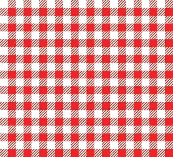 Red White Checkers Pattern Seamless Plaid Fabric Backdrop Wallpaper Wrapping — Stock Vector