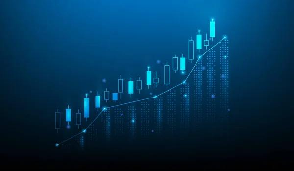 Tecnologia Crescimento Gráfico Investimento Mercado Ações Lucro Finanças Diagrama Seta — Vetor de Stock