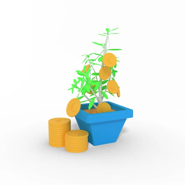 Ilustracja Uprawy Roślin Finansowych — Zdjęcie stockowe