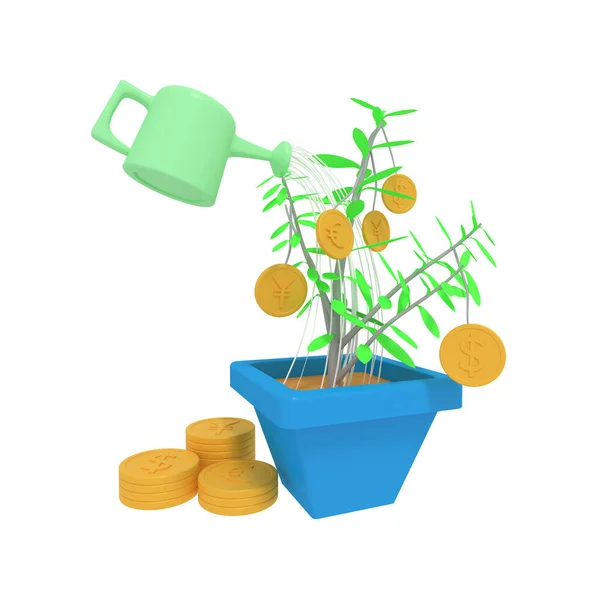 Ilustracja Uprawy Roślin Finansowych — Zdjęcie stockowe