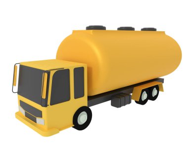 3D Kamyon tanker gazı hazırlanıyor