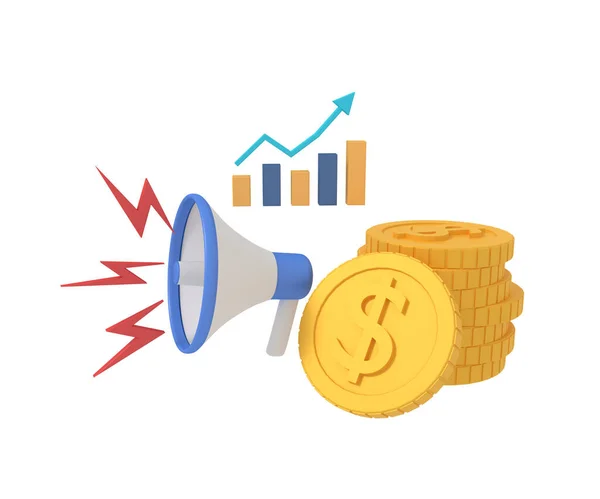 Rendering Van Marketing Budget Investeren — Stockfoto