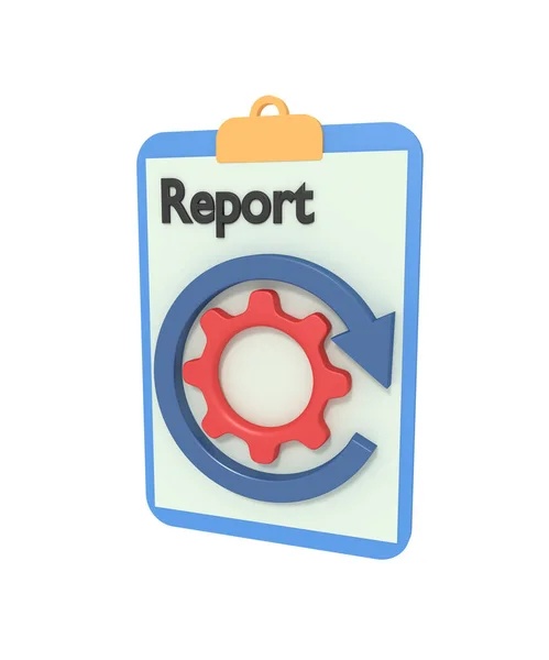 Renderowanie Procesu Zarządzania Sprawozdaniami — Zdjęcie stockowe