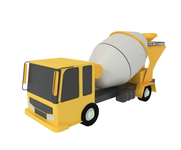 Renderowanie Cement Mixer Ciężarówka — Zdjęcie stockowe