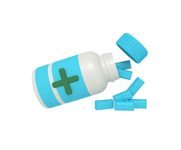 渲染药瓶3D — 图库照片