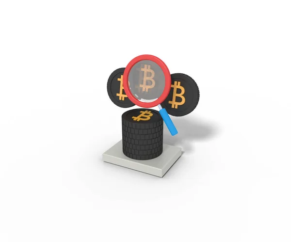 Rendering Van Bitcoin Onderzoek Seo — Stockfoto