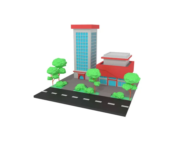 Kontorsbyggnad Motorväg — Stockfoto